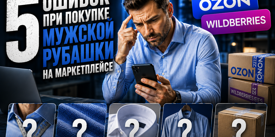 5 ошибок при покупке мужской рубашки на маркетплейсе (Ozon, Wildberries)
