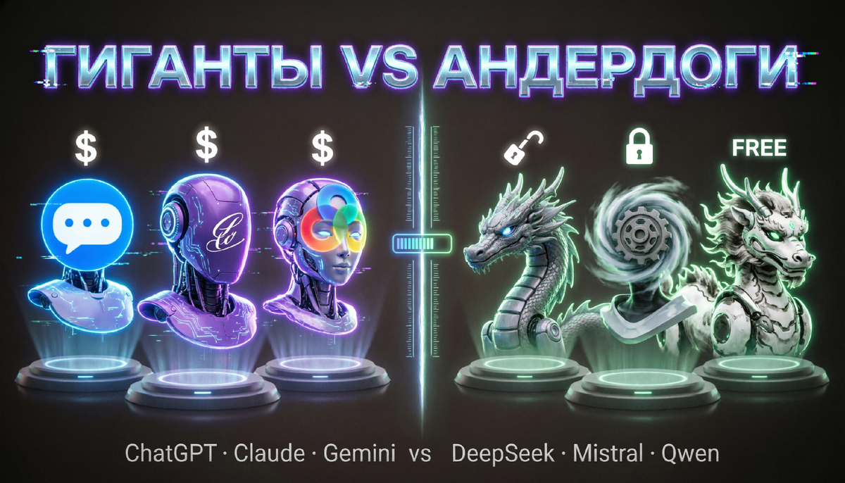 ChatGPT, Claude и компания против темных лошадок.