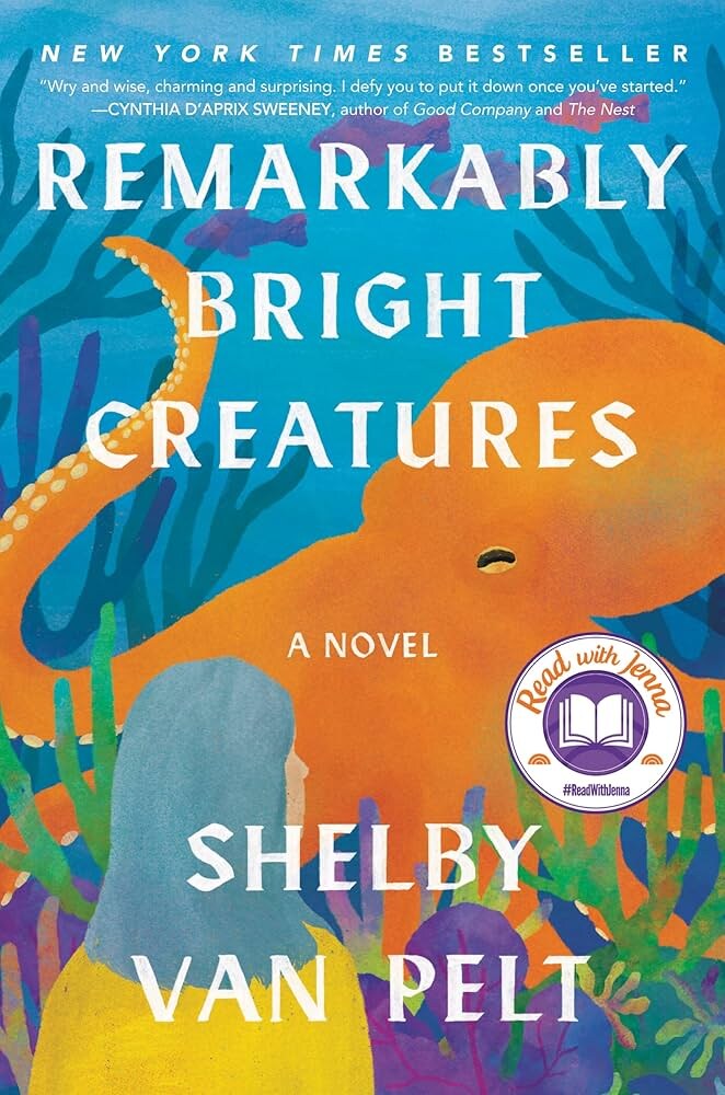 обложка романа “Необычайно умные создания” (2022, Remarkably Bright Creatures) Шелби Ван Пелт  | источник фото Amazon