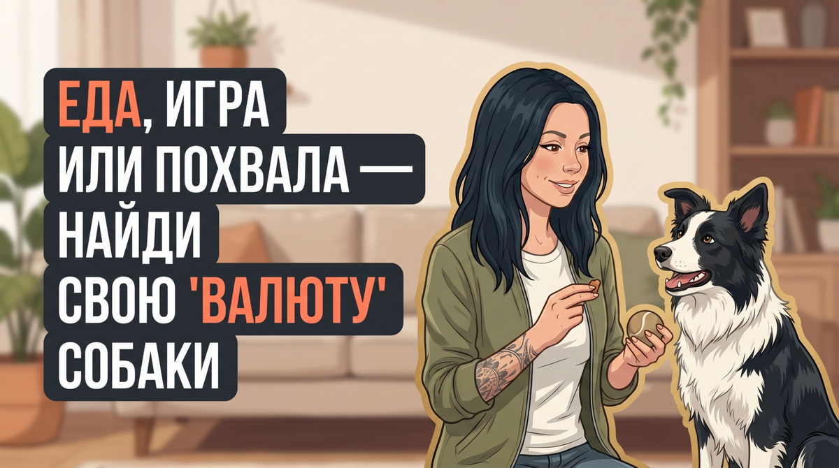    Подберите ту самую «валюту», которая по-настоящему мотивирует именно вашу собаку. Анна Марковская