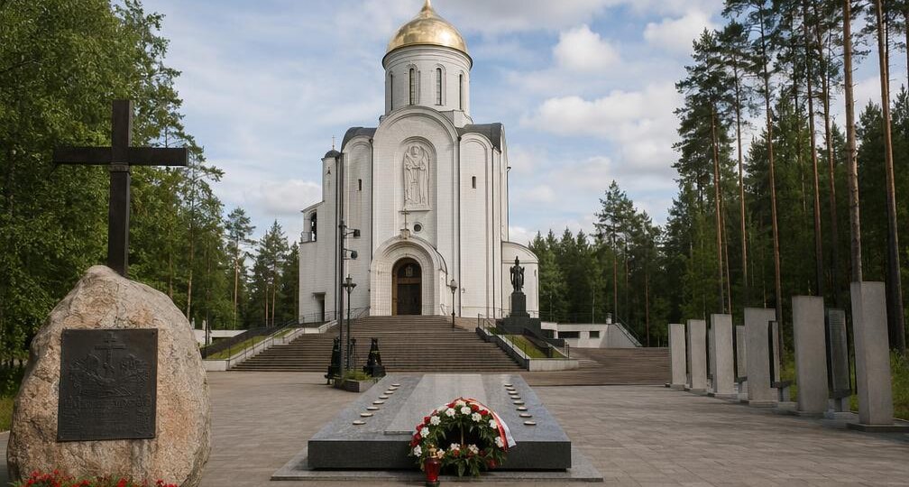Церковь Воскресения Христова в Катыни — белый храм-памятник на «Смоленской Голгофе», где небо плачет по невинным.