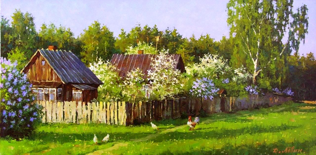 Весеннее утро в деревне