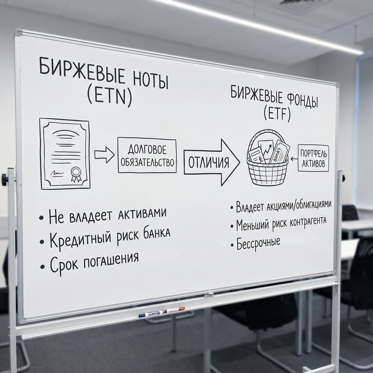 Биржевые ноты и биржевые фонды.