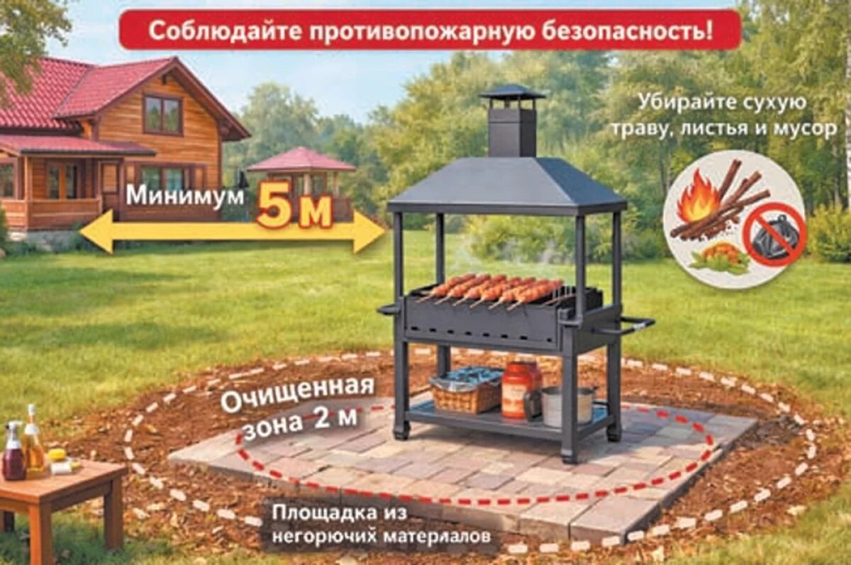    Готовить шашлыки можно на дачном участке, а вот за разведение костра в лесу после схода снежного покрова вы получите административный штраф в размере нескольких десятков тысяч рублей.