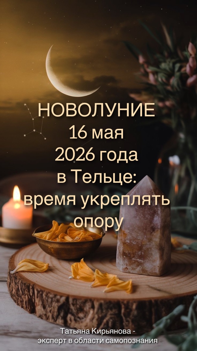 Новолуние 16 мая 2026 года в Тельце: время укреплять опору
