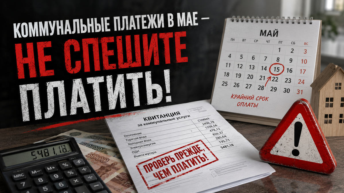 Не торопитесь оплачивать майские квитанции — коммунальные платежи умеют удивлять