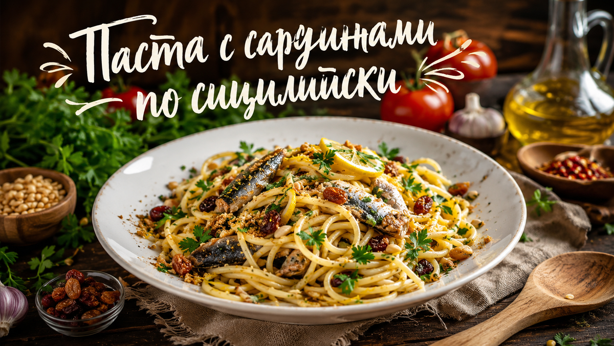 Паста с сардинами по сицилийски
