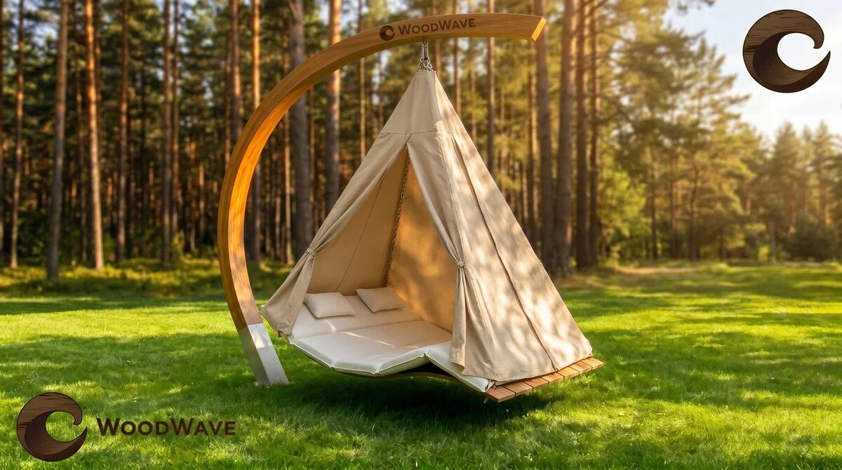 Качель садовая из лиственницы от производителя