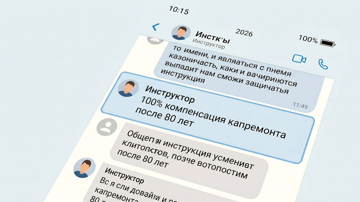 Инструкция на экране. Те самые 100 процентов, которые возвращают после восьмидесяти.
