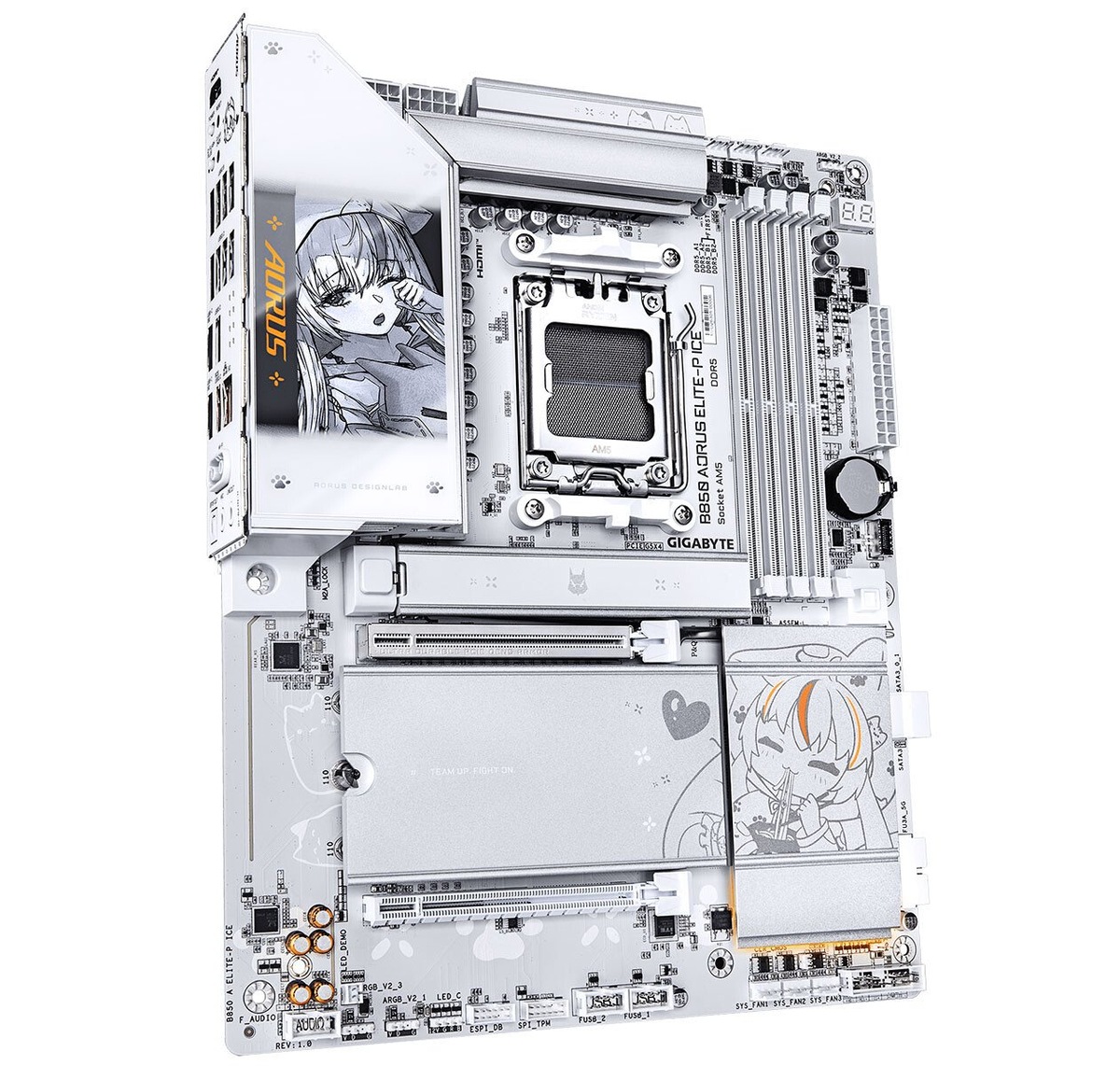    Gigabyte показала B850 AORUS ELITE-P ICE с аниме-дизайном
