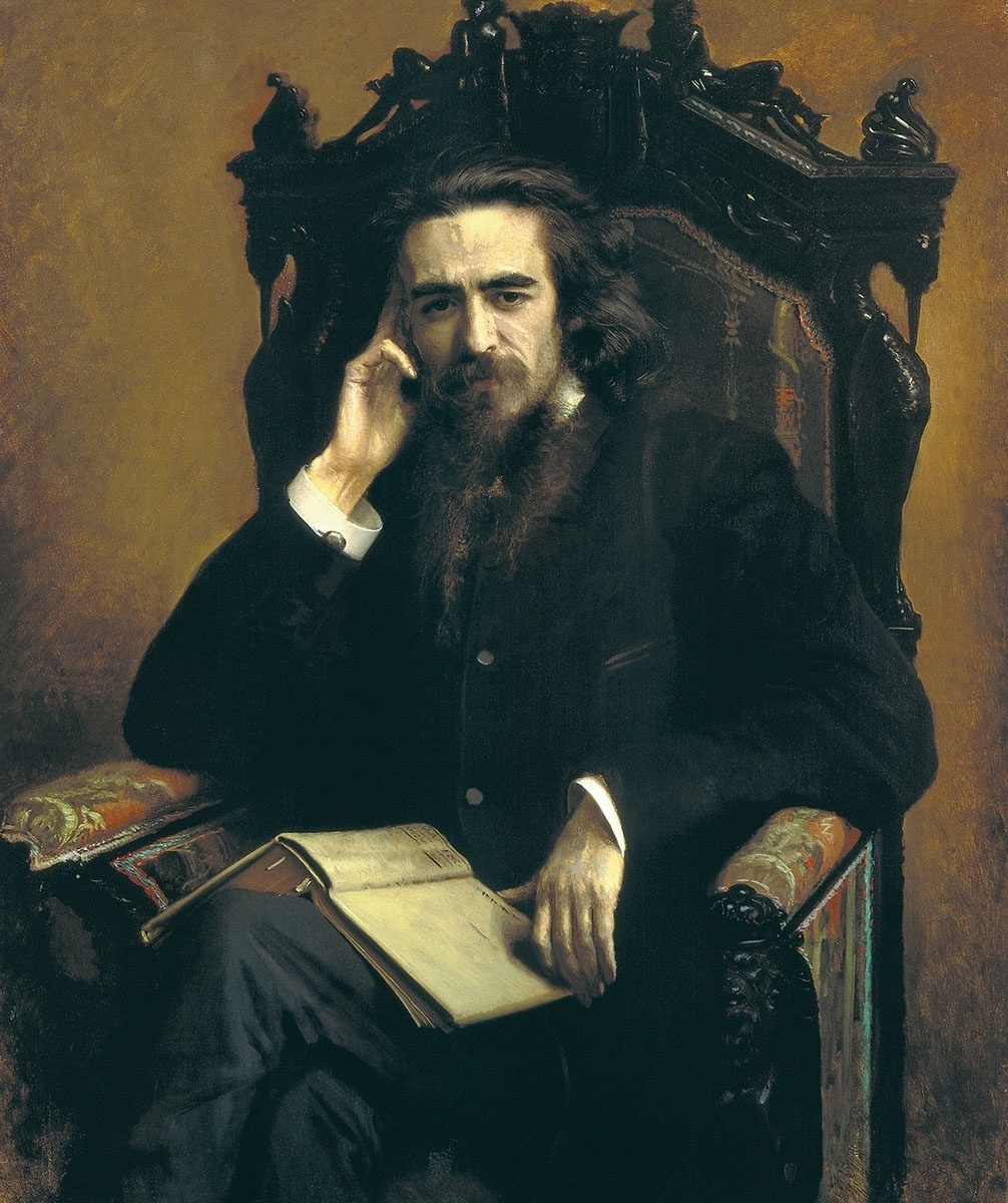 Портрет философа Владимира Сергеевича Соловьёва. Иван Крамской. 1885 год