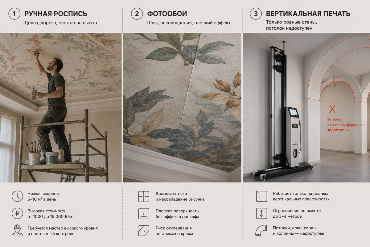 Ручная роспись, фотообои, вертикальный принтер для оформления, дизайна потолков