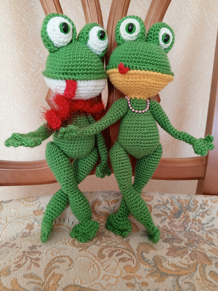 Лягушка вязаная крючком