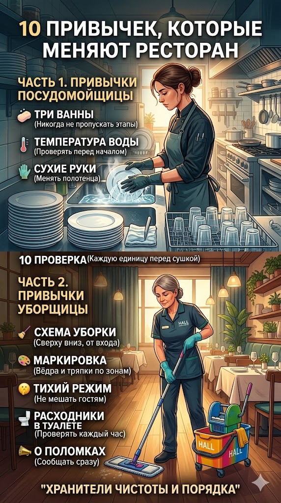 Рубрика: полезные привычки для работников ресторанов и отелей.
