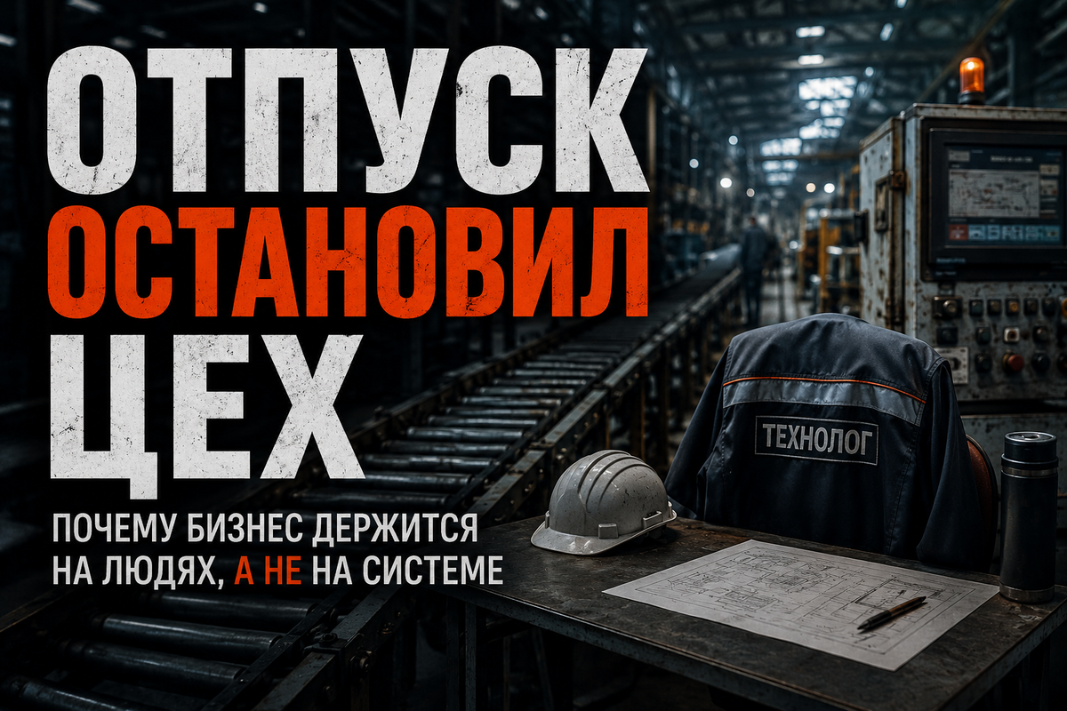 График отпусков и кадровый учет сами по себе не защищают производство. Если знания и ответственность держатся на одном человеке, его отсутствие быстро становится управленческим риском.