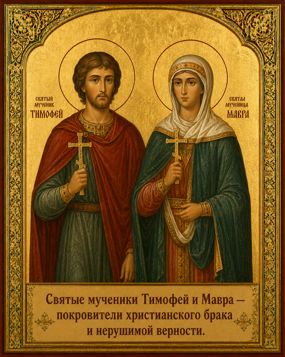 Святые мученики Тимофей и Мавра — покровители христианского брака и нерушимой верности.