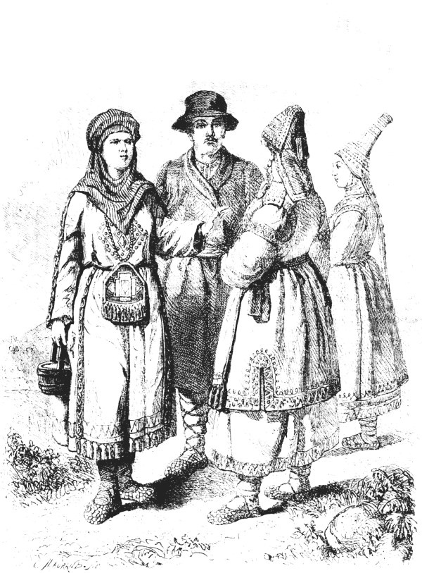 Мордва, чуваши и черемисы (иллюстрация из журнала «Нива« (№49 за 1873 год)
