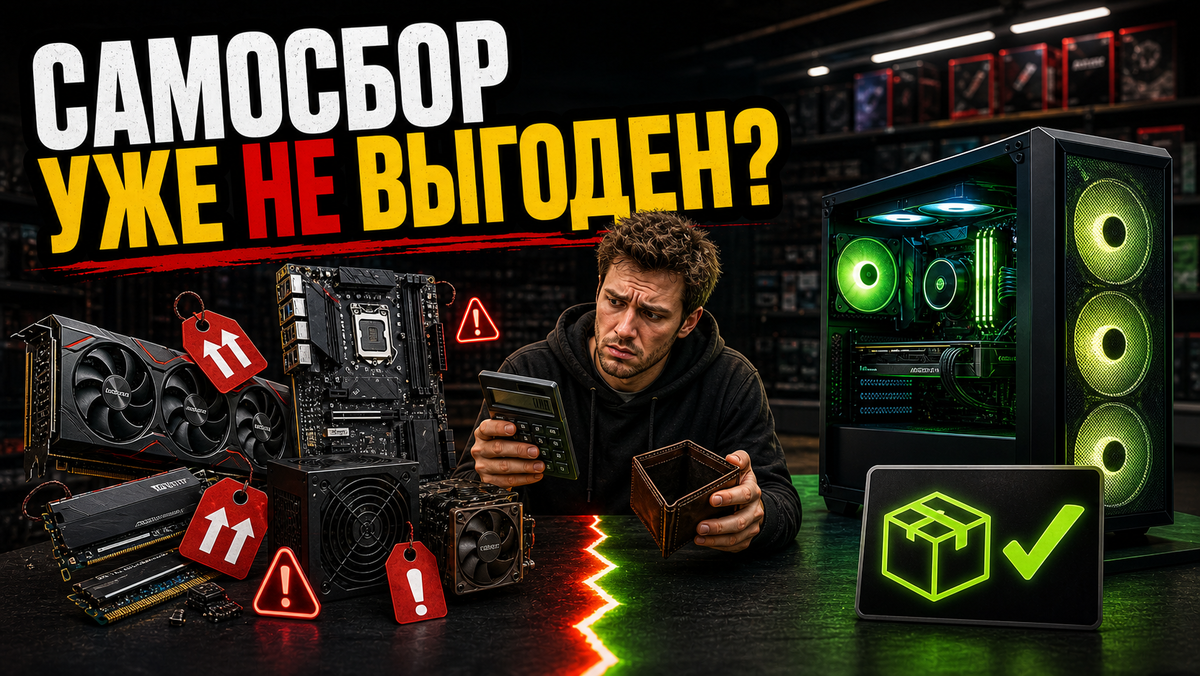 Когда самосбор из “сэкономлю и сделаю лучше” превращается в “почему готовый ПК дешевле моей корзины?”.