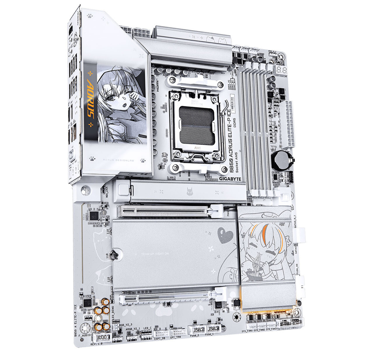    GIGABYTE выпустила белую материнскую плату на AM5 для любителей аниме