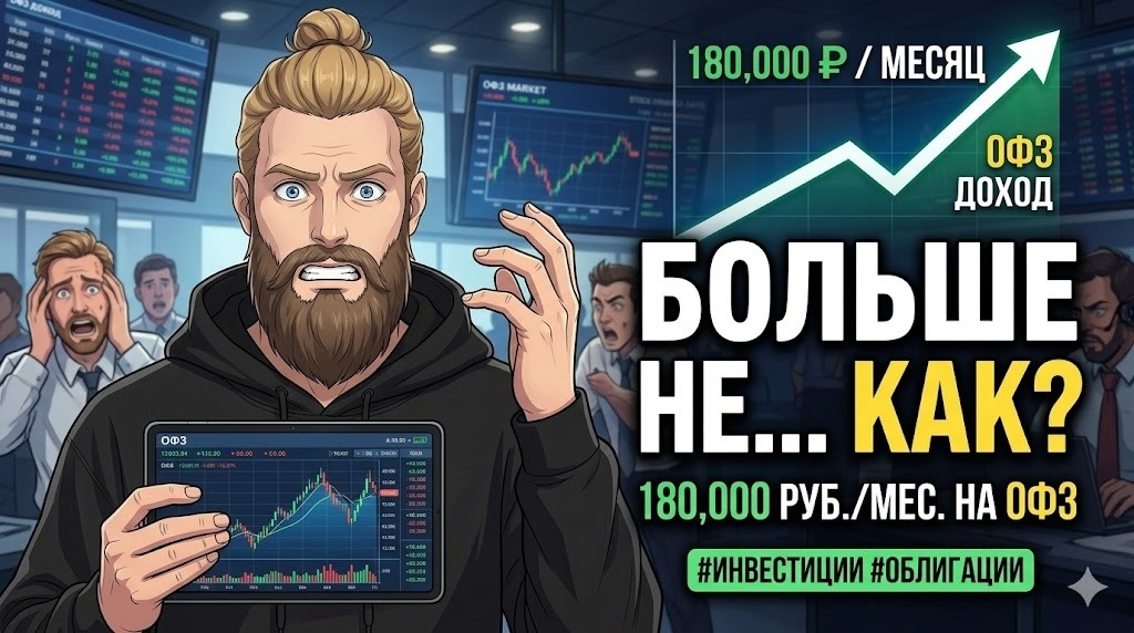 Пассивный доход 180 тысяч на ОФЗ: сколько нужно вложить и как это сделать за 15 лет?