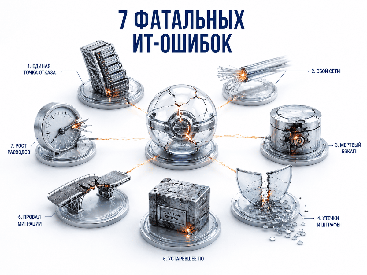 Инфографика 7 фатальных ИТ-ошибок