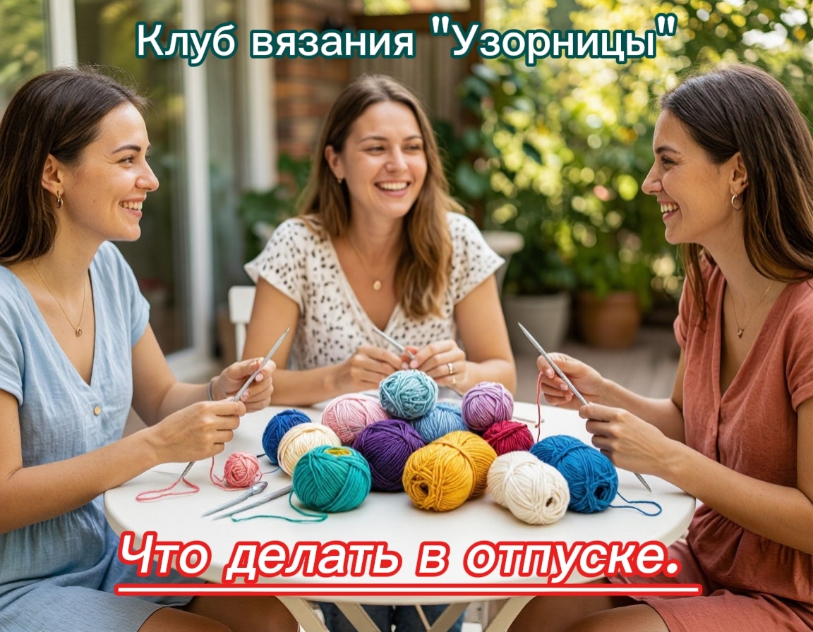 Что делать в отпуске. Вязать. Клуб вязания "Узорницы". Оксана Тимофеева