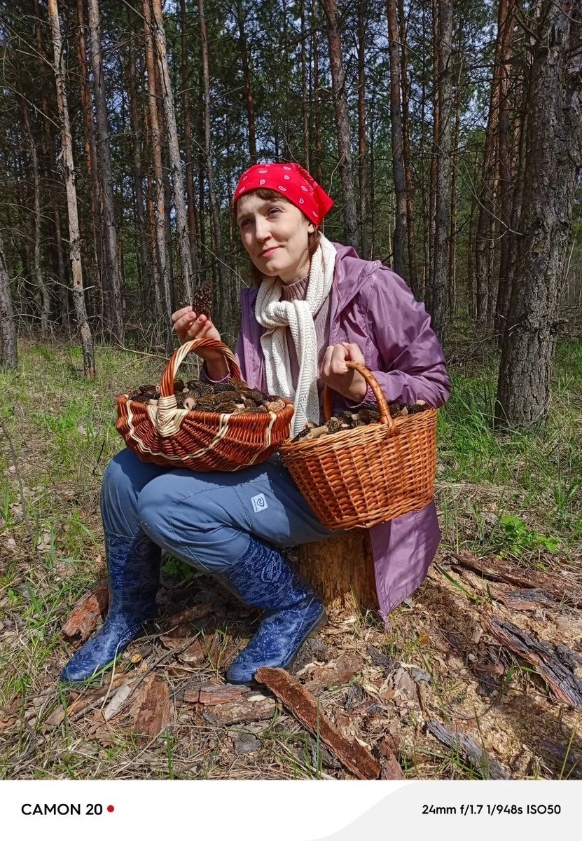 Елена Зареченская. Первый в жизни сбор сморчков!