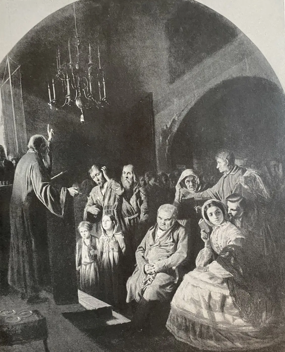 В.Г. Перов. Проповедь в селе. 1961г.