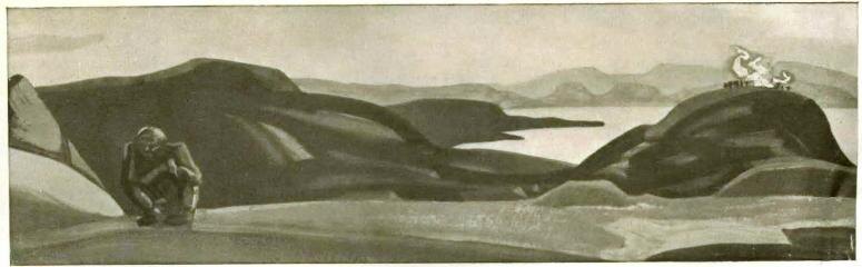 Н.К. Рерих, "Отверженный". Эскиз. 1918 г.