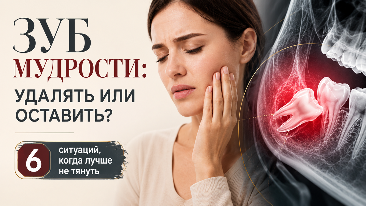 Зуб мудрости не всегда нужно удалять, но есть ситуации, когда ждать опасно. Разбираем 6 признаков, при которых лучше обратиться к стоматологу.