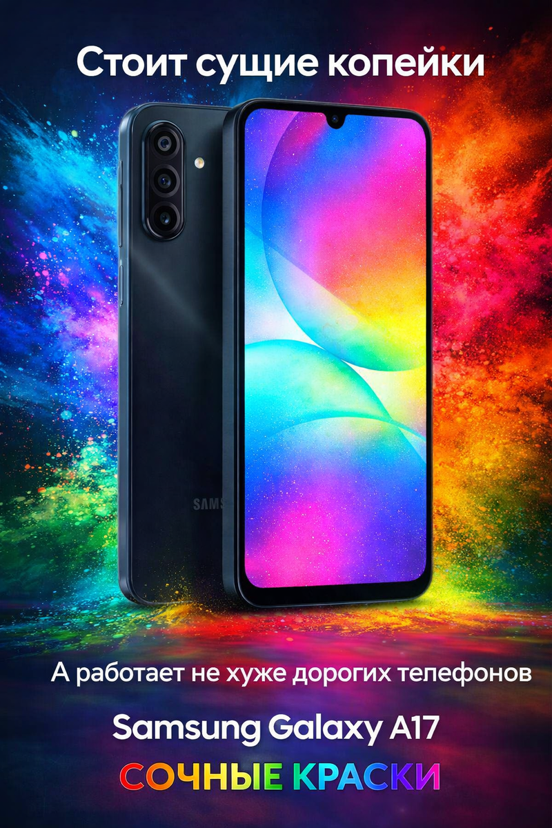 Смартфон Samsung Galaxy A17 LTE 8/256GB ⚫