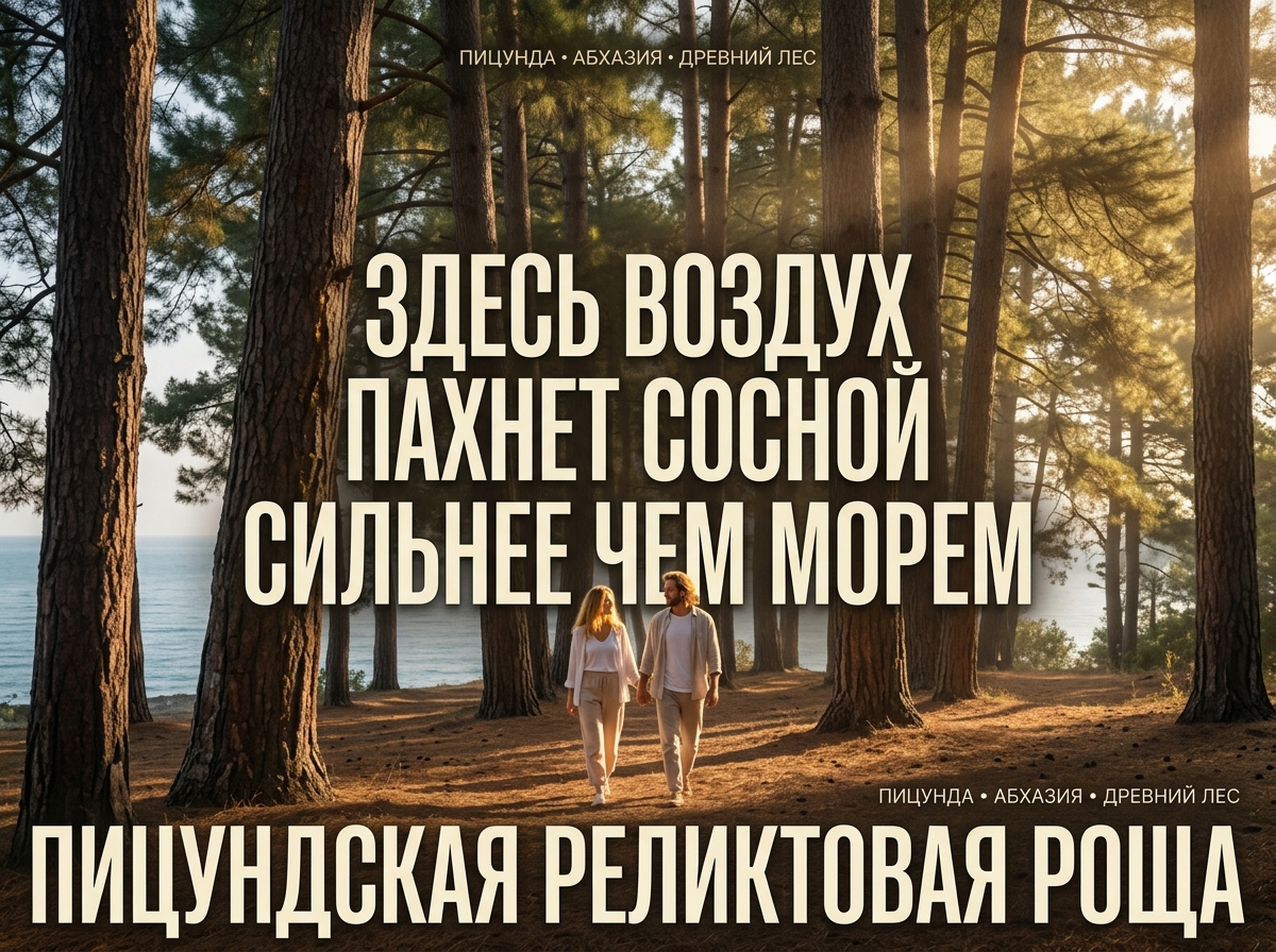 Место в Пицунде, где воздух пахнет сосной сильнее, чем морем