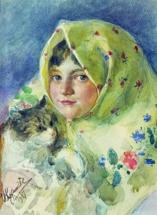 Таня с кошкой