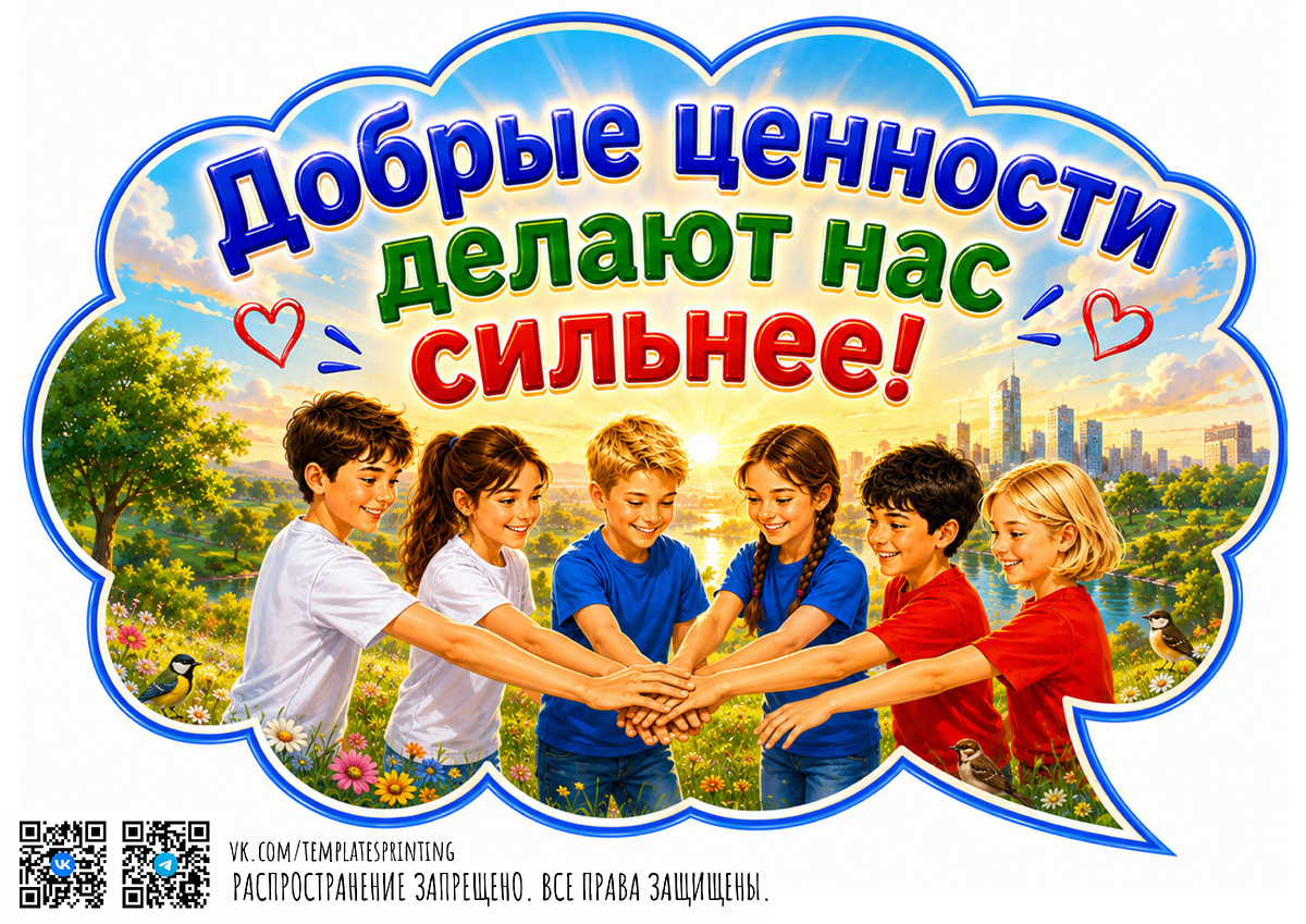 Бесплатные речевые облачка на 18 мая «Ценности, которые нас объединяют»