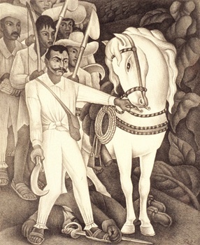 Литография Диего Риверы "Zapata", 1932 г. 