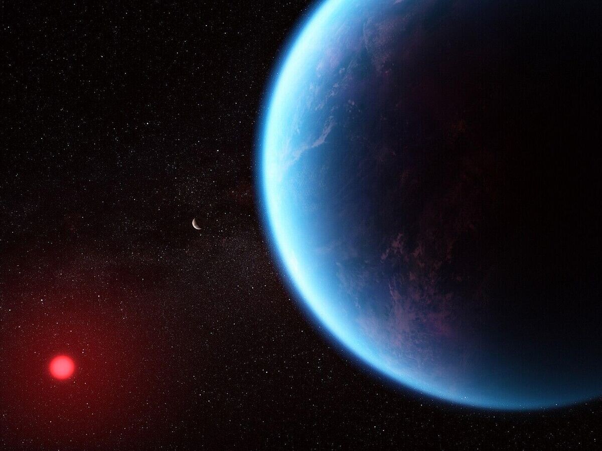    Экзопланета-океан K2-18 b | © NASA, CSA, ESA, J. Olmsted (STScI), Science: N. Madhusudhan (Cambridge University)