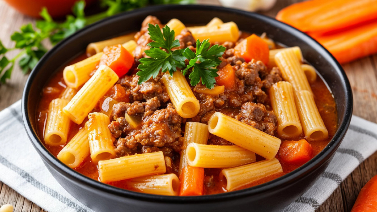 Макароны по флотски с тушенкой
