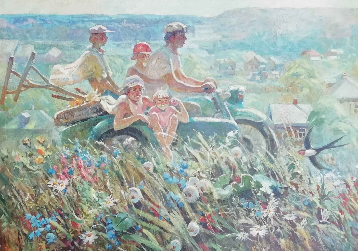"Сенокос", картина Александра Химичева.