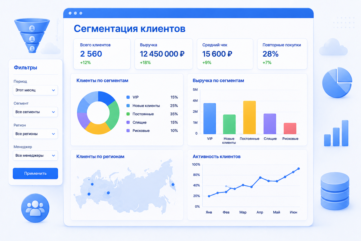 Сегментация клиентской базы - пример