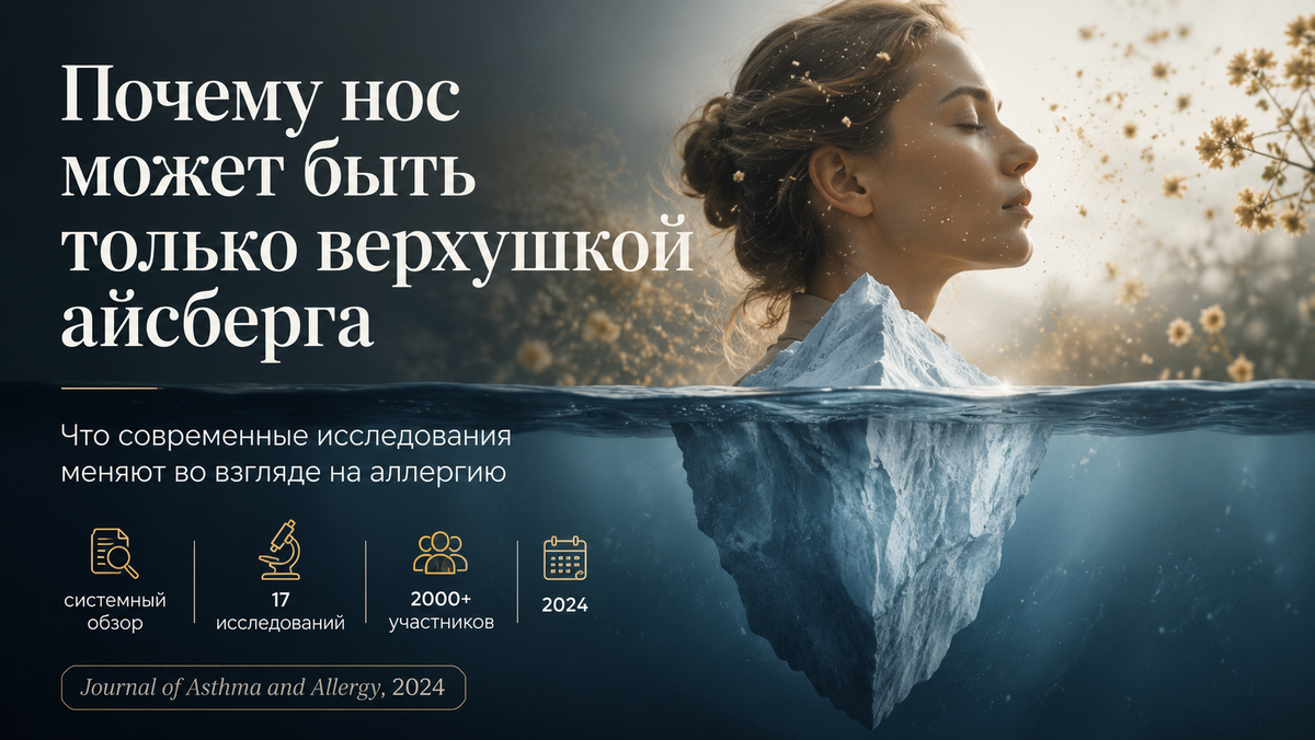 Что современные исследования меняют во взгляде на аллергию
Системный обзор 2024 года
17 исследований
2000+ участников
5 стран