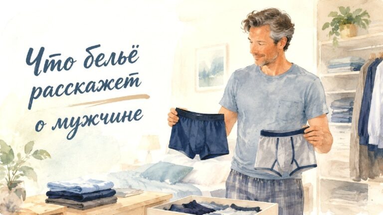    Иллюстрация к материалу: Мужское бельё: что выбор расскажет о характере и здоровье отца