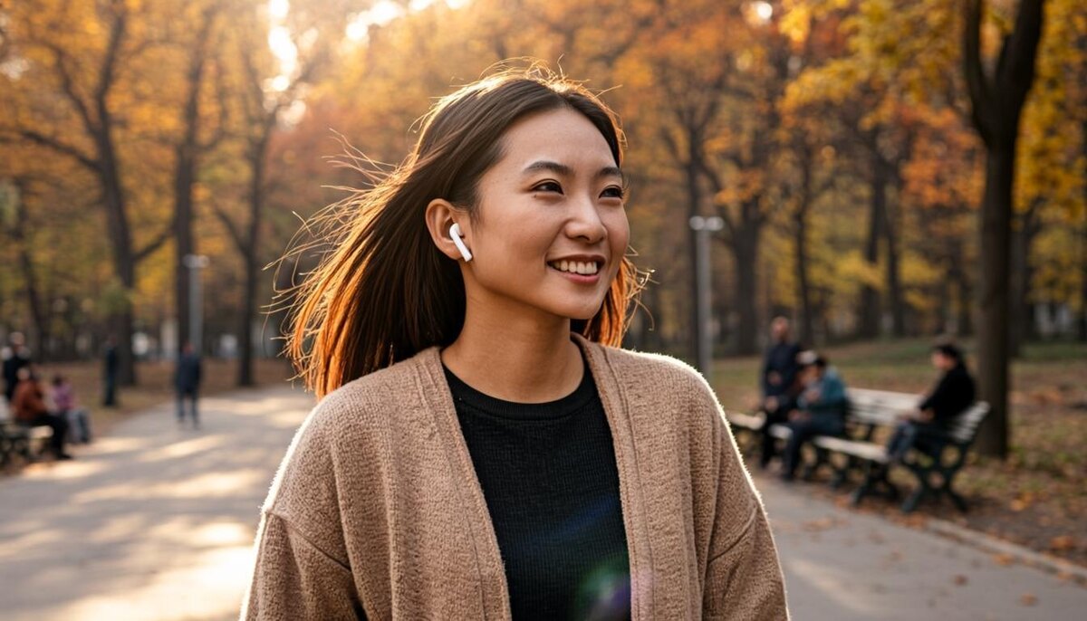 AirPods 4 в ушах
