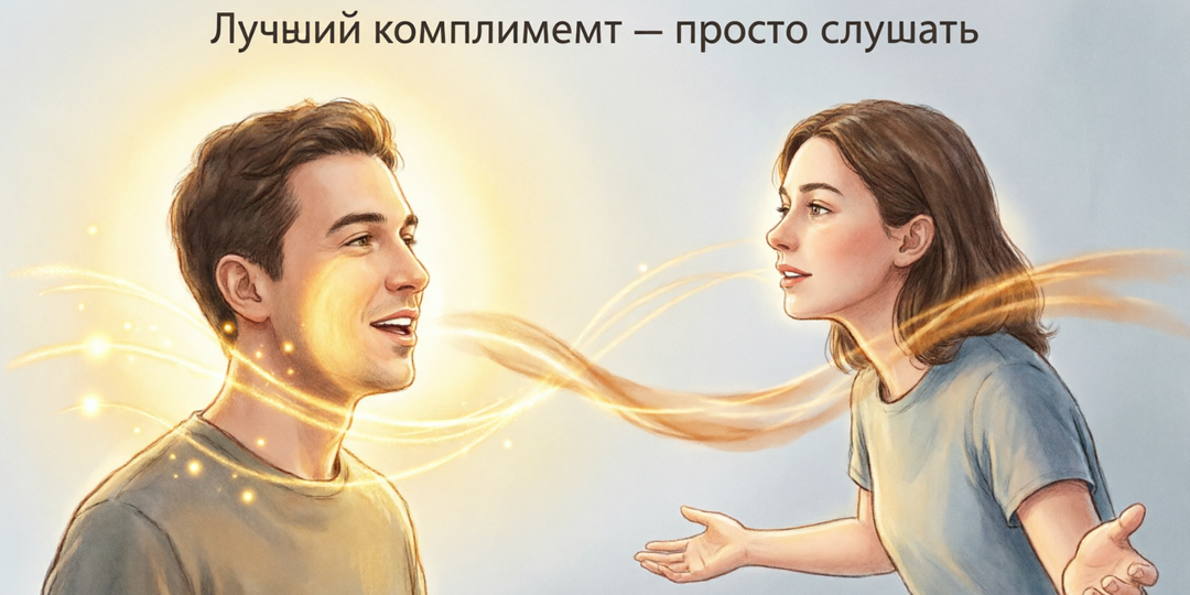 Лучший комплимент, который вы можете сделать человеку — просто внимательно его слушать