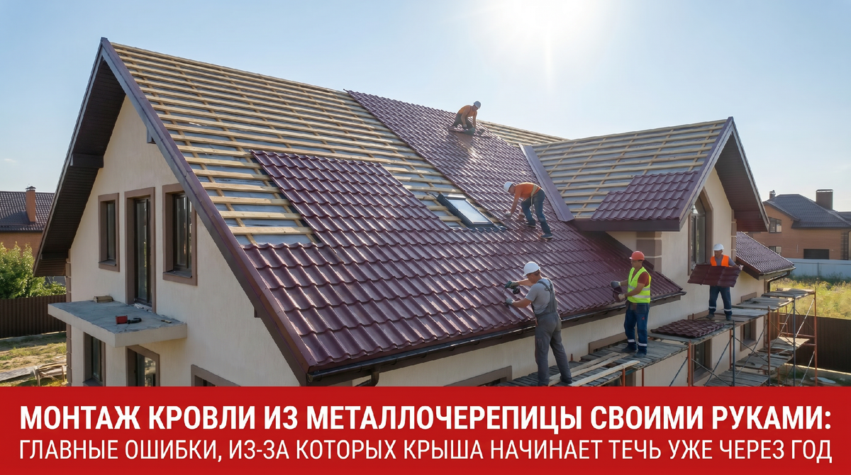 Монтаж кровли из металлочерепицы своими руками - СТРОЙКОНСЬЕРЖ