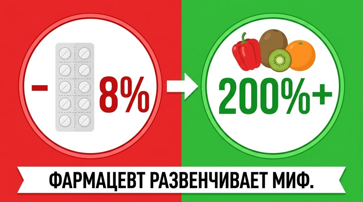 суточная потребность взрослого человека составляет около 90 мг для мужчин и 75 мг для женщин