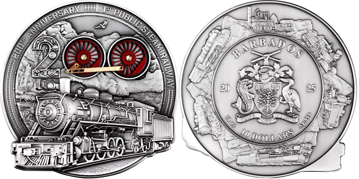 Барбадос 10 долларов 2025
