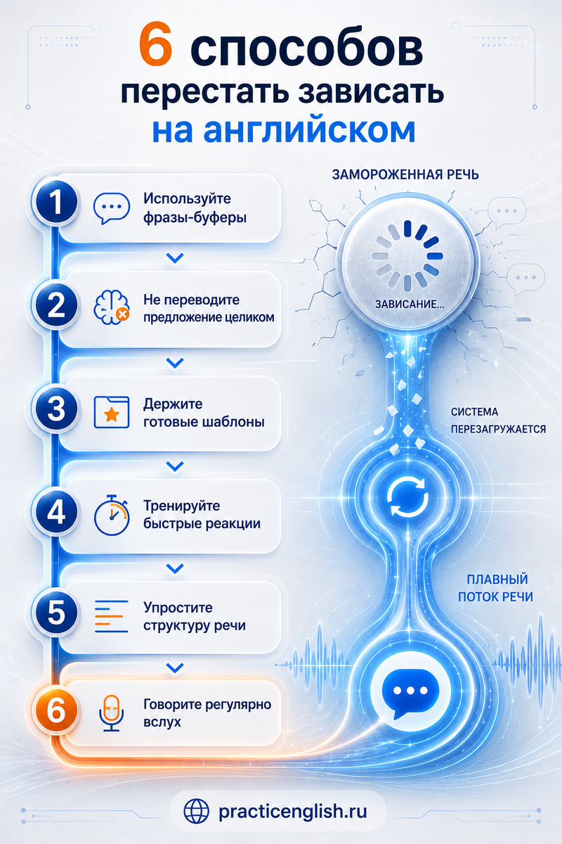 как перестать зависать на английском