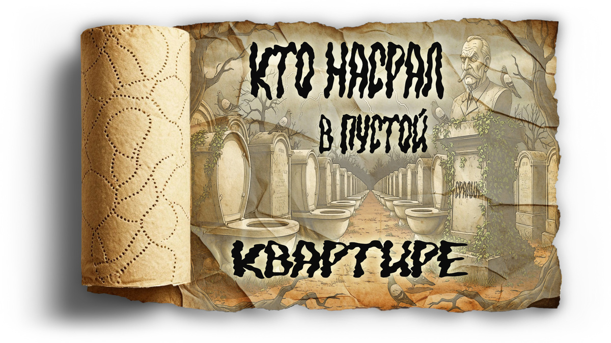 обложка к ужастику "Кто насрал в пустой квартире" в стиле аниме