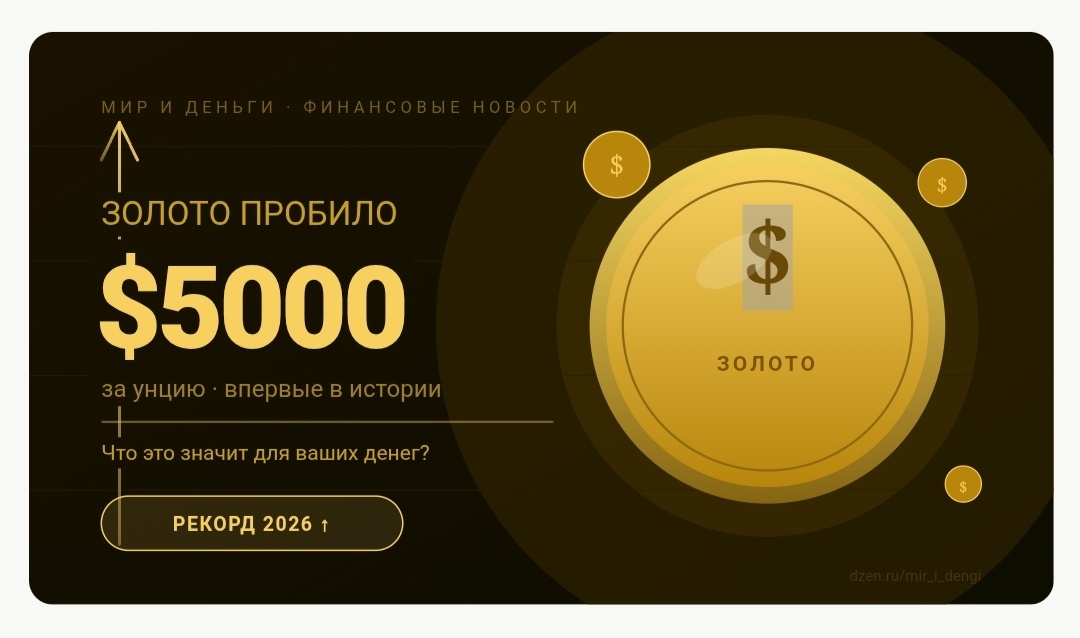 Золото в 5 000 долларов за тройскую унцию! 