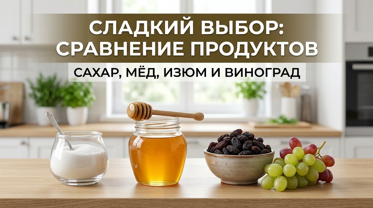 натуральное не всегда значит безобидное, но и ставить между сахаром, мёдом и изюмом знак равенства тоже слишком грубо.